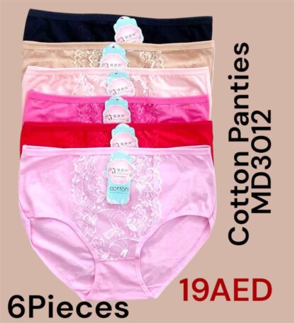 6 Pcs Cotton Panties MD3012